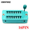 1pcs/lot 14 16 18 20 24 28 32 40 P Pin 2.54 MM Green DIP Universal ZIF IC Socket Test Solder Type IC lock seat zif socket