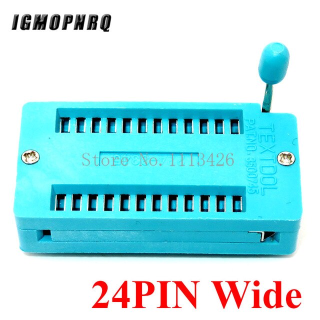 1pcs/lot 14 16 18 20 24 28 32 40 P Pin 2.54 MM Green DIP Universal ZIF IC Socket Test Solder Type IC lock seat zif socket