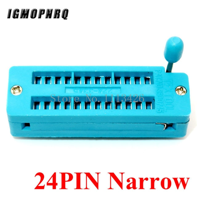 1pcs/lot 14 16 18 20 24 28 32 40 P Pin 2.54 MM Green DIP Universal ZIF IC Socket Test Solder Type IC lock seat zif socket