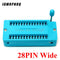 1pcs/lot 14 16 18 20 24 28 32 40 P Pin 2.54 MM Green DIP Universal ZIF IC Socket Test Solder Type IC lock seat zif socket