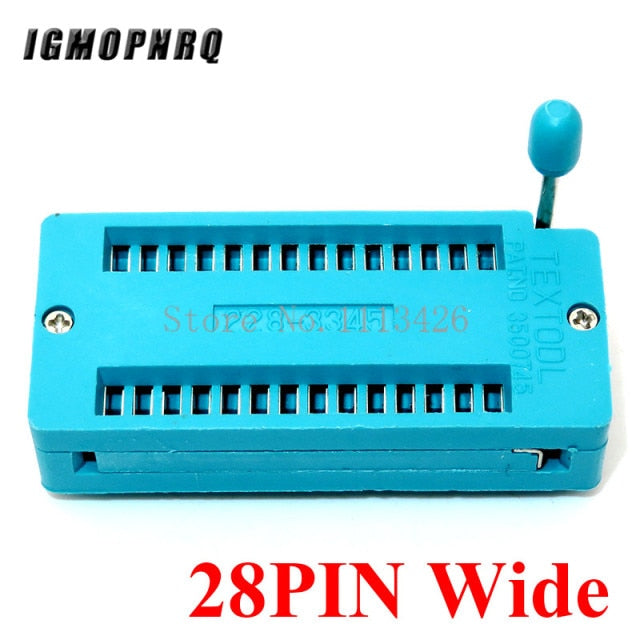 1pcs/lot 14 16 18 20 24 28 32 40 P Pin 2.54 MM Green DIP Universal ZIF IC Socket Test Solder Type IC lock seat zif socket