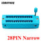 1pcs/lot 14 16 18 20 24 28 32 40 P Pin 2.54 MM Green DIP Universal ZIF IC Socket Test Solder Type IC lock seat zif socket