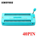 1pcs/lot 14 16 18 20 24 28 32 40 P Pin 2.54 MM Green DIP Universal ZIF IC Socket Test Solder Type IC lock seat zif socket