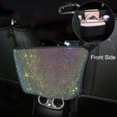 Luxury Diamond Rhinestone Car Storage Bag Organizer Seat Back Holder Multi-Pockets Car Backseat Stowing Tidying for Women