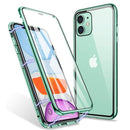 Magnetic Adsorption Case for iPhone 11 Pro Max XS Max XR X Double Sided Tempered Glass Metal Cover for iPhone 12 7 8 Plus Case