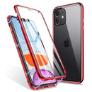 Magnetic Adsorption Case for iPhone 11 Pro Max XS Max XR X Double Sided Tempered Glass Metal Cover for iPhone 12 7 8 Plus Case