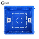 Coswall Adjustable Mounting Box Internal Cassette 86mm*85mm*50mm For 86 Type Switch and Socket White Red Blue Wiring Back Box
