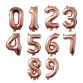 16/32inch Number Aluminum Foil Balloons Rose Gold Silver Digit Figure Balloon Child Adult Birthday Wedding Decor Party Supplies