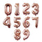 16/32inch Number Aluminum Foil Balloons Rose Gold Silver Digit Figure Balloon Child Adult Birthday Wedding Decor Party Supplies