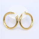 MGUB Gold color circle creole earrings, Stainless Steel Big  Round wives Hoop Earrings gifts for women LHEH78