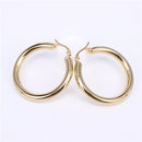 MGUB Gold color circle creole earrings, Stainless Steel Big  Round wives Hoop Earrings gifts for women LHEH78