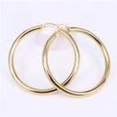 MGUB Gold color circle creole earrings, Stainless Steel Big  Round wives Hoop Earrings gifts for women LHEH78