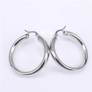 MGUB Gold color circle creole earrings, Stainless Steel Big  Round wives Hoop Earrings gifts for women LHEH78