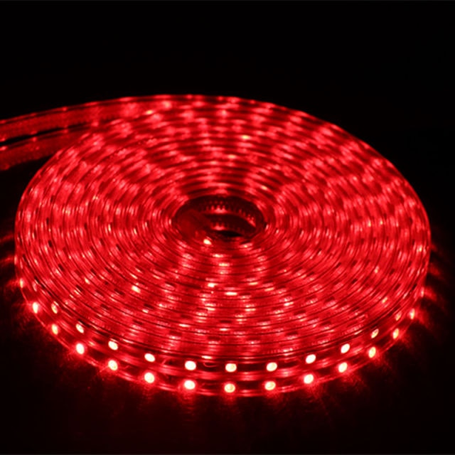SMD 5050 AC 220V LED Strip Outdoor Waterproof 220V 5050 220 V LED Strip 220V SMD 5050 LED Strip Light 1M 2M 5M 10M 20M 25M 220V