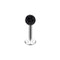 1Pcx3 Style crystal Ball Lip earring Stud 1.2x6/8x3mm Stainless Steel Labret piercing Cartilage Tragus Pircing Body Jewelry