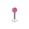1Pcx3 Style crystal Ball Lip earring Stud 1.2x6/8x3mm Stainless Steel Labret piercing Cartilage Tragus Pircing Body Jewelry