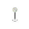 1Pcx3 Style crystal Ball Lip earring Stud 1.2x6/8x3mm Stainless Steel Labret piercing Cartilage Tragus Pircing Body Jewelry