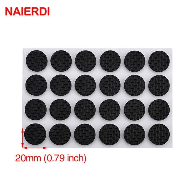 NAIERDI 1-24PCS Self Adhesive Furniture Leg Feet Rug Felt Pads Anti Slip Mat  Bumper Damper For Chair Table Protector Hardware