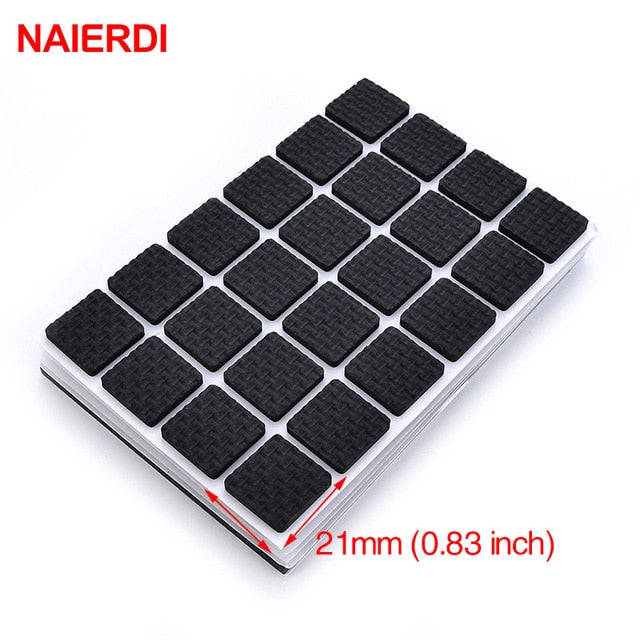 NAIERDI 1-24PCS Self Adhesive Furniture Leg Feet Rug Felt Pads Anti Slip Mat  Bumper Damper For Chair Table Protector Hardware