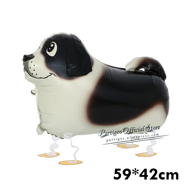 Mixes Walking Animal HELIUM Balloons Cute Cat Dog Panda Dinosaur Tiger pet air Ballons birthday party decorations kids and adult