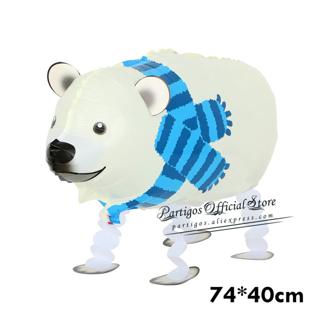 Mixes Walking Animal HELIUM Balloons Cute Cat Dog Panda Dinosaur Tiger pet air Ballons birthday party decorations kids and adult