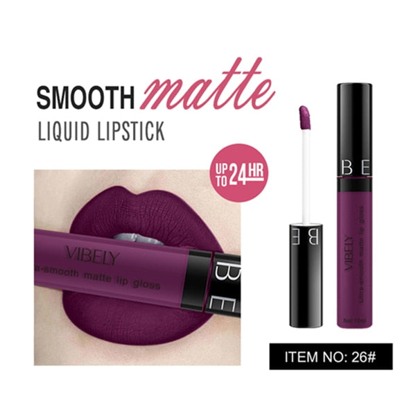 28 Color Matte Lipstick Waterproof Lipstick Liquid Lip Gloss Sexy Lip Makeup Professional Cosmetic Lipstick Set