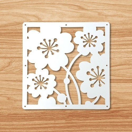 12 -piece 29x29 Cm Hanging Screens Living Room Parts Of Panels Partition Wall Art Diy Decoration White Wood Plastic yarn