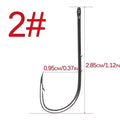 50pcs/lot Long Shank Fishing Hook 1#-6/0# High Carbon Steel Sharp Barbed Offset Narrow Bait Hook