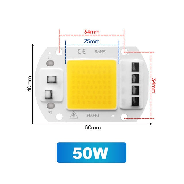 COB LED Chip 3W 5W 7W 20W 30W 50W Cool Warm No Need Driver AC 220V Flood Light Bulb Chip Diy Spotlight Floodlight