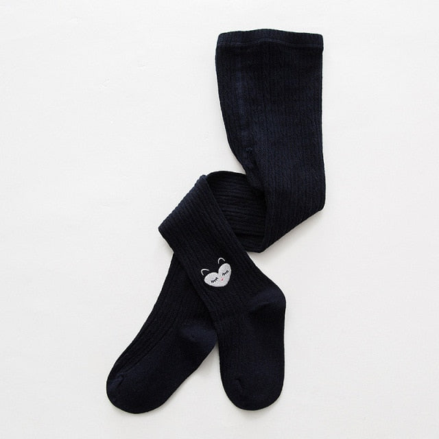 YWHUANSEN Spring Autumn Knitted Children Pantyhose Cotton Double Needle Tights for Girls Cute Animal Baby Girl Winter Clothes