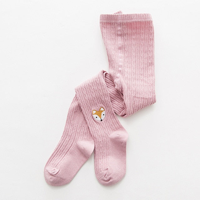 YWHUANSEN Spring Autumn Knitted Children Pantyhose Cotton Double Needle Tights for Girls Cute Animal Baby Girl Winter Clothes