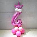 Number With Crown Foil Balloons