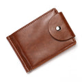 CUIKCA Slim Leather Wallet Coin Bag Money Clip Card Cases Zipper  Women Men Wallet Pull Type ID Credit Card Holders Hasp