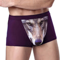 4XL Large Size Male Underwear Funny Cool Underpants Wolf Modal U Convex Underware Men Boxers Comfortable Soft boxer shorts man
