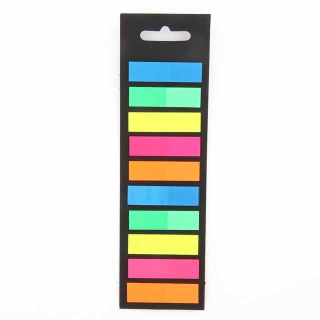 200 sheets Fluorescence Self Adhesive Memo Pad Sticky Notes Bookmark Marker Memo Sticker Paper Student office Supplies