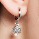 925 Sterling-silver-jewelry Crystal Ball AAA CZ Z Stud Earrings For Women Earings Sterling Silver Jewelry VES6085