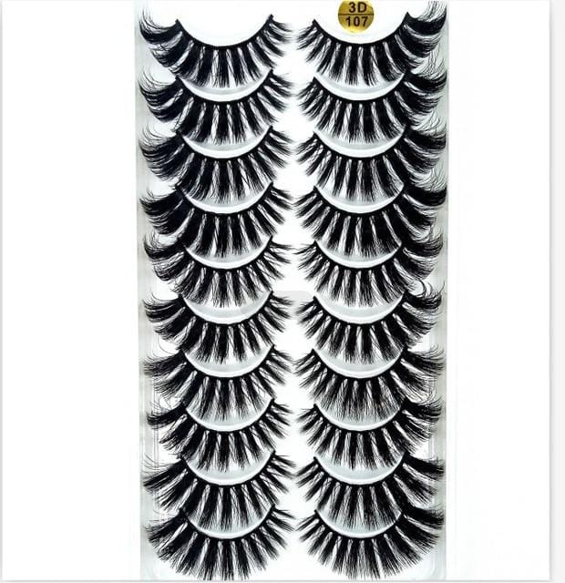 NEW5/10Pairs 3D Faux Mink Eyelashes Natural Thick Long False Eyelashes Dramatic Fake Lashes Makeup Extension Eyelashes maquiagem