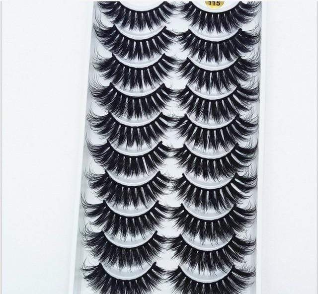 NEW5/10Pairs 3D Faux Mink Eyelashes Natural Thick Long False Eyelashes Dramatic Fake Lashes Makeup Extension Eyelashes maquiagem