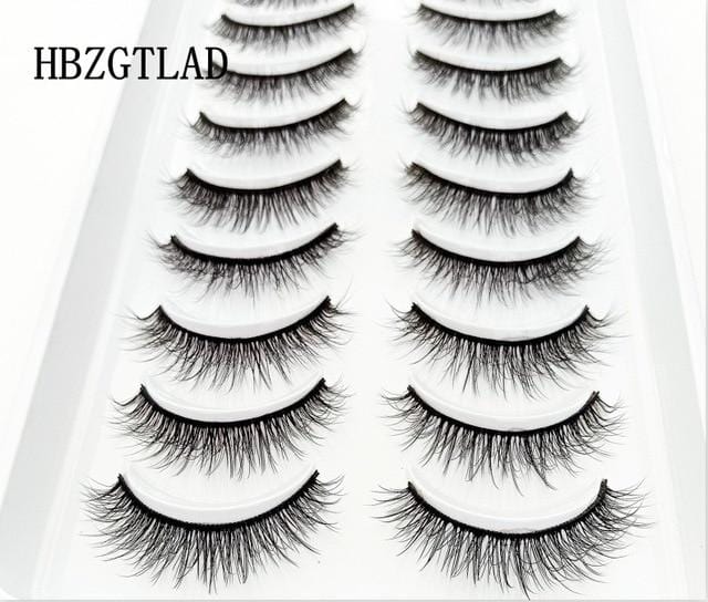 NEW5/10Pairs 3D Faux Mink Eyelashes Natural Thick Long False Eyelashes Dramatic Fake Lashes Makeup Extension Eyelashes maquiagem