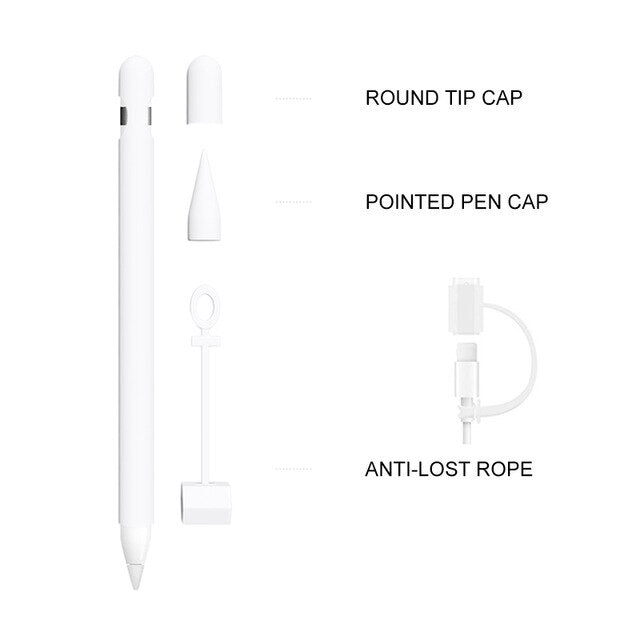 Soft Silicone Compatible For Apple Pencil Case Compatible For iPad Tablet Touch Pen Stylus Protective Sleeve Cover Anti-lost