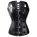 X New Steampunk Steel Boned Lace up Back Sexy Body Bustier Overbust Corset Women Waist Cincher Corsets Black Plus Size S-6XL