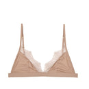 Soft Satin Bra Comfortable Underwear Wireless Lace Bralette 3/4 Cup Intimate Lingerie Thin Seamless Bras For Women