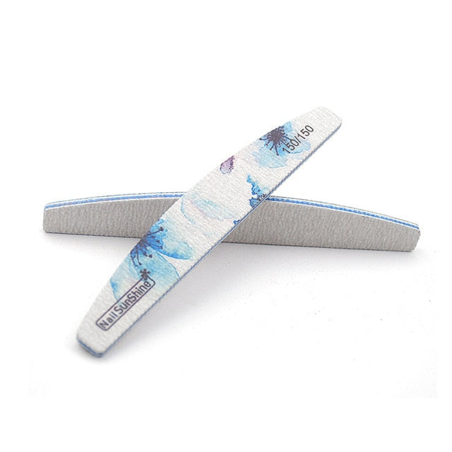 6pc Mix Nail Files Strong Sandpaper Washable Nails Buffer Emery Board 80/100/150/180/240/320 Grit Lime a ongle Manicure Polisher