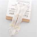 YWHUANSEN 0-10 Yrs Children Spring Autumn Winter Bowknot Tights Cotton Baby Girls Pantyhose Kids Infant Knitted Collant Tights