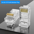 Vention Cat7 RJ45 Connector Cat7/6/5e STP 8P8C Modular Ethernet Cable Head Plug Gold-plated for Network RJ 45 Crimper Connectors