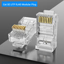 Vention Cat7 RJ45 Connector Cat7/6/5e STP 8P8C Modular Ethernet Cable Head Plug Gold-plated for Network RJ 45 Crimper Connectors