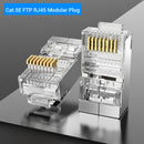 Vention Cat7 RJ45 Connector Cat7/6/5e STP 8P8C Modular Ethernet Cable Head Plug Gold-plated for Network RJ 45 Crimper Connectors