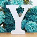 1pc 10cm White Wooden Letters Alphabet DIY Word Letter Party Wedding Home Decor Name Design Art Crafts Standing 3.94 Inches