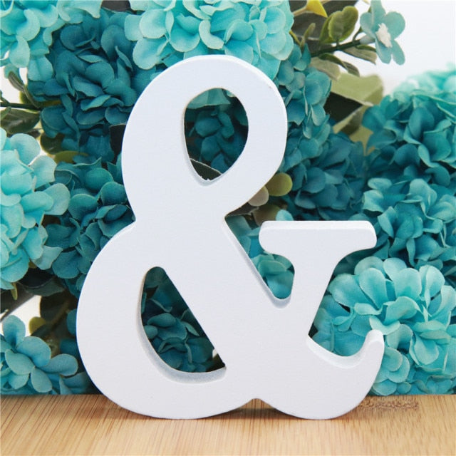 1pc 10cm White Wooden Letters Alphabet DIY Word Letter Party Wedding Home Decor Name Design Art Crafts Standing 3.94 Inches