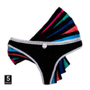 5 Pcs/set Sexy Thong for Women Girls Cotton G-Strings Ladies Panties Lip Print Kawaii Cute Dot Underwear Wholesale Free shipping